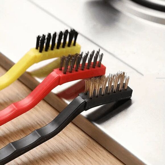 Steel Wire Gas Stove BBQ Grill Metal Pots Cleaning Brush - 3 Pack - Picture 3 of 6